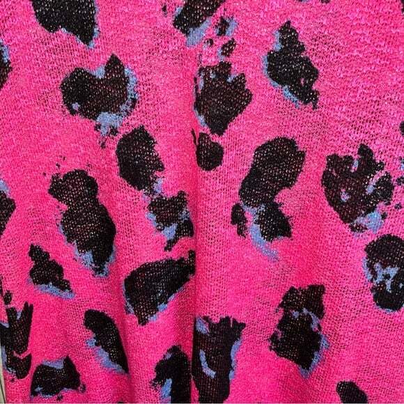 BiBi Pink Leopard Knit Blouse - Picture 4 of 5